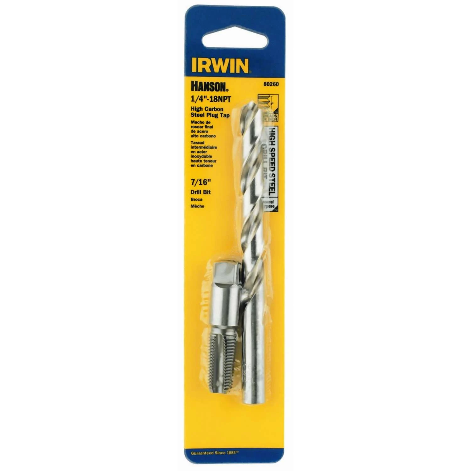 Irwin Hanson High Speed Steel Drill And Tap Bit 1/4 In. 2 Pc 3 Irwin Hanson High Speed Steel Drill And Tap Bit 1/4 In. 2 Pc