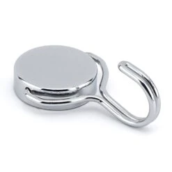 Magnet Source .5 In. L X 1.5 In. W Silver Magnetic Hook 65 Lb. Pull 1 Pc