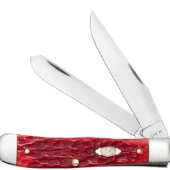 Case Trapper With Pocket Clip Knife Dark Red 1 Pc