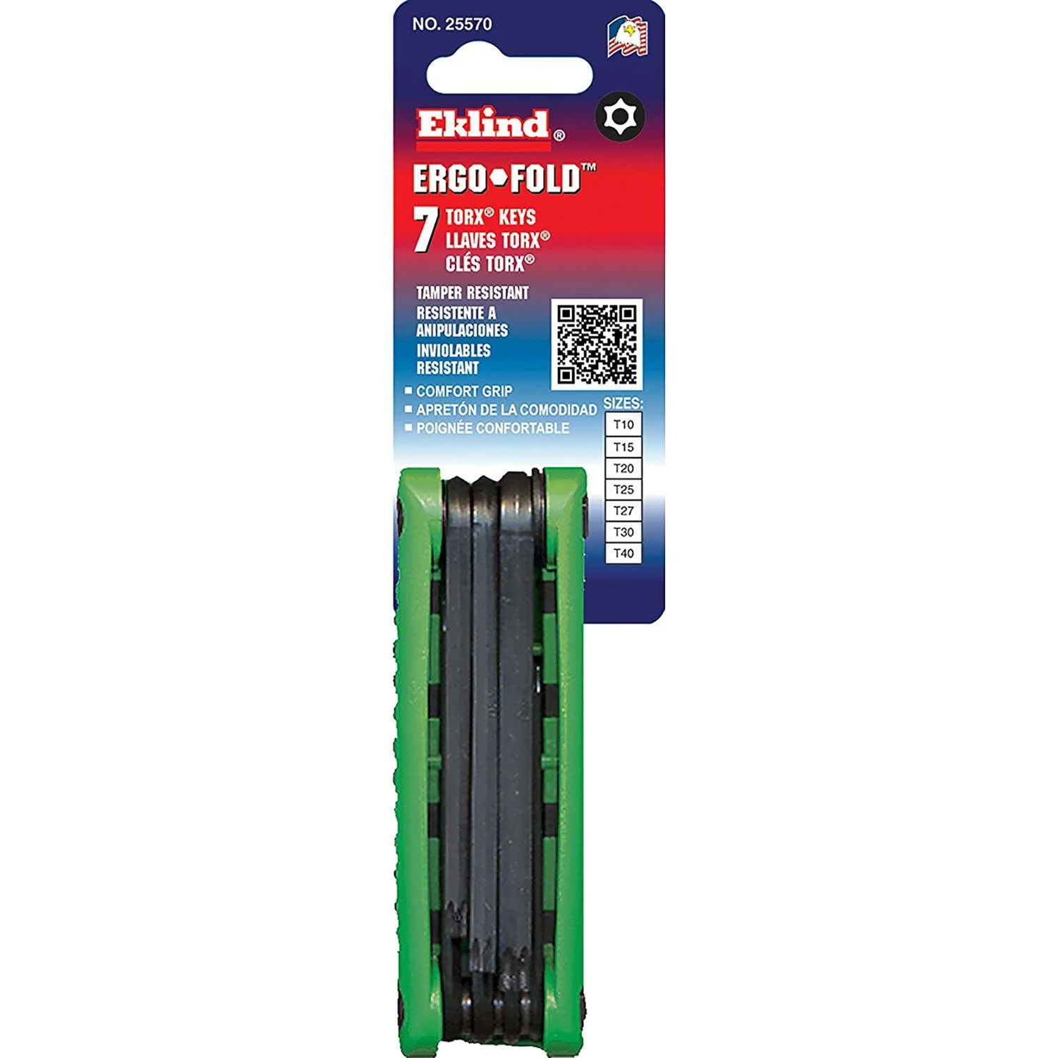 Eklind Ergo-Fold Assorted Fold-Up Tamper Resistant Torx Hex Key Set 7 Pc 4 Eklind Ergo-Fold Assorted Fold-Up Tamper Resistant Torx Hex Key Set 7 Pc - Image 2