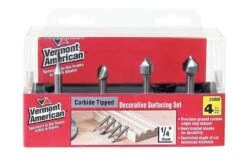 Vermont American 1/4 In. D X Multi Size In. X 4 In. L Classical Router Bit Set 4 Pc