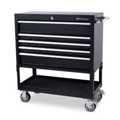 Montezuma 30.87 In. 5 Drawer Steel Utility Rolling Tool Cart 37 In. H X 18.12 In. D