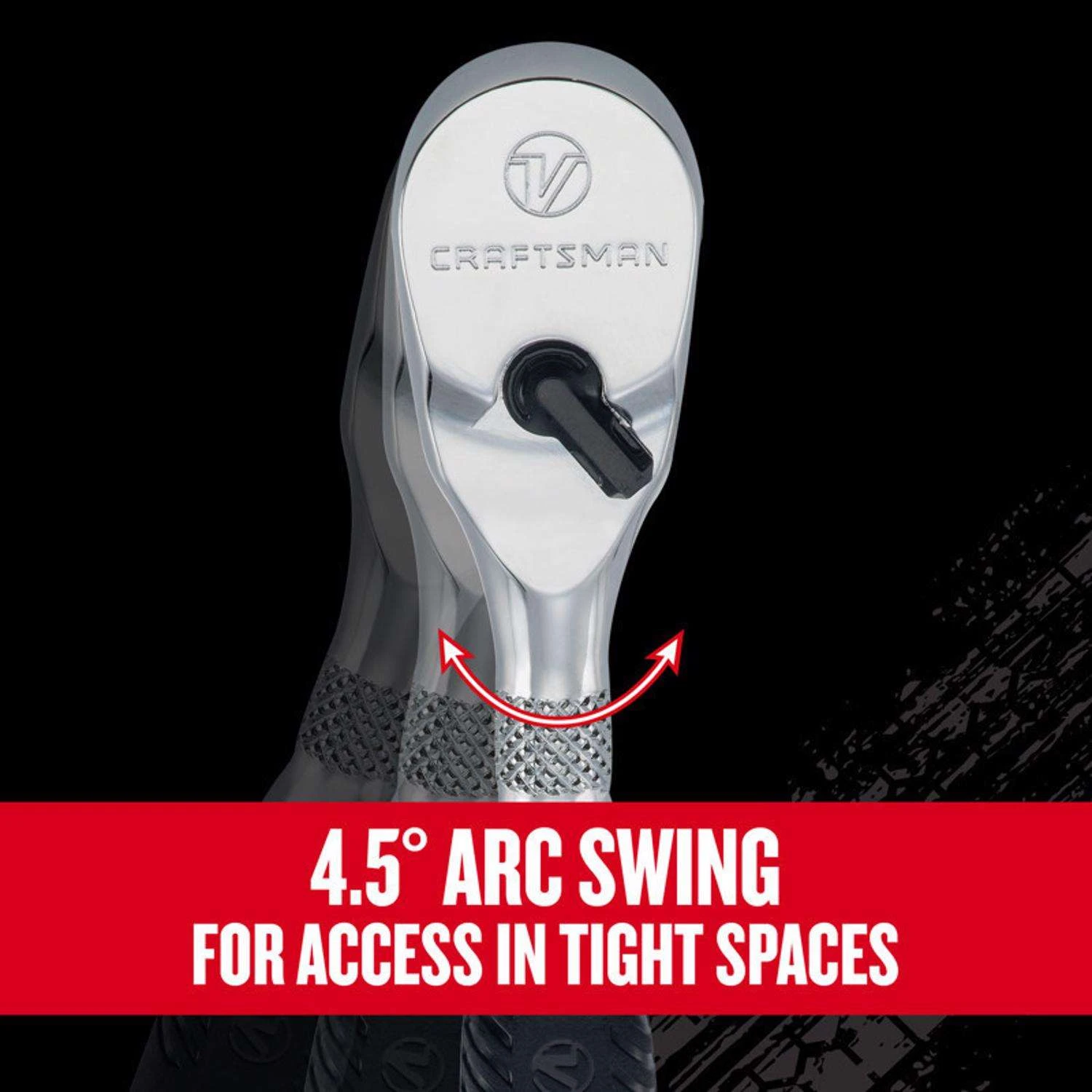 Craftsman V-Series 1/4 In. Drive Comfort Grip Ratchet 80 Teeth 8 Craftsman V-Series 1/4 In. Drive Comfort Grip Ratchet 80 Teeth - Image 6