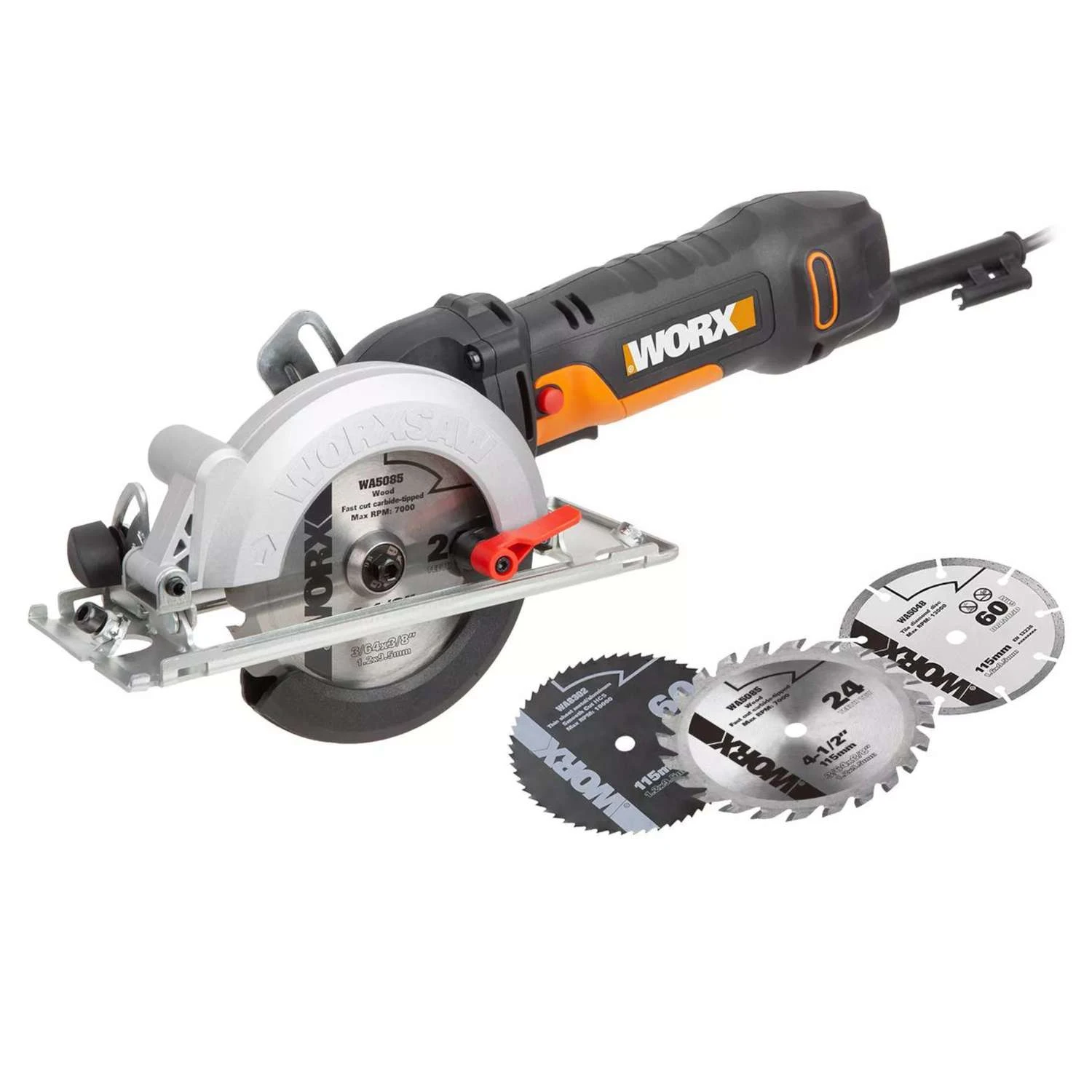 Worx 4.5 Amps 4-1/2 In. Corded Compact Circular Saw 4 Worx 4.5 Amps 4-1/2 In. Corded Compact Circular Saw - Image 2