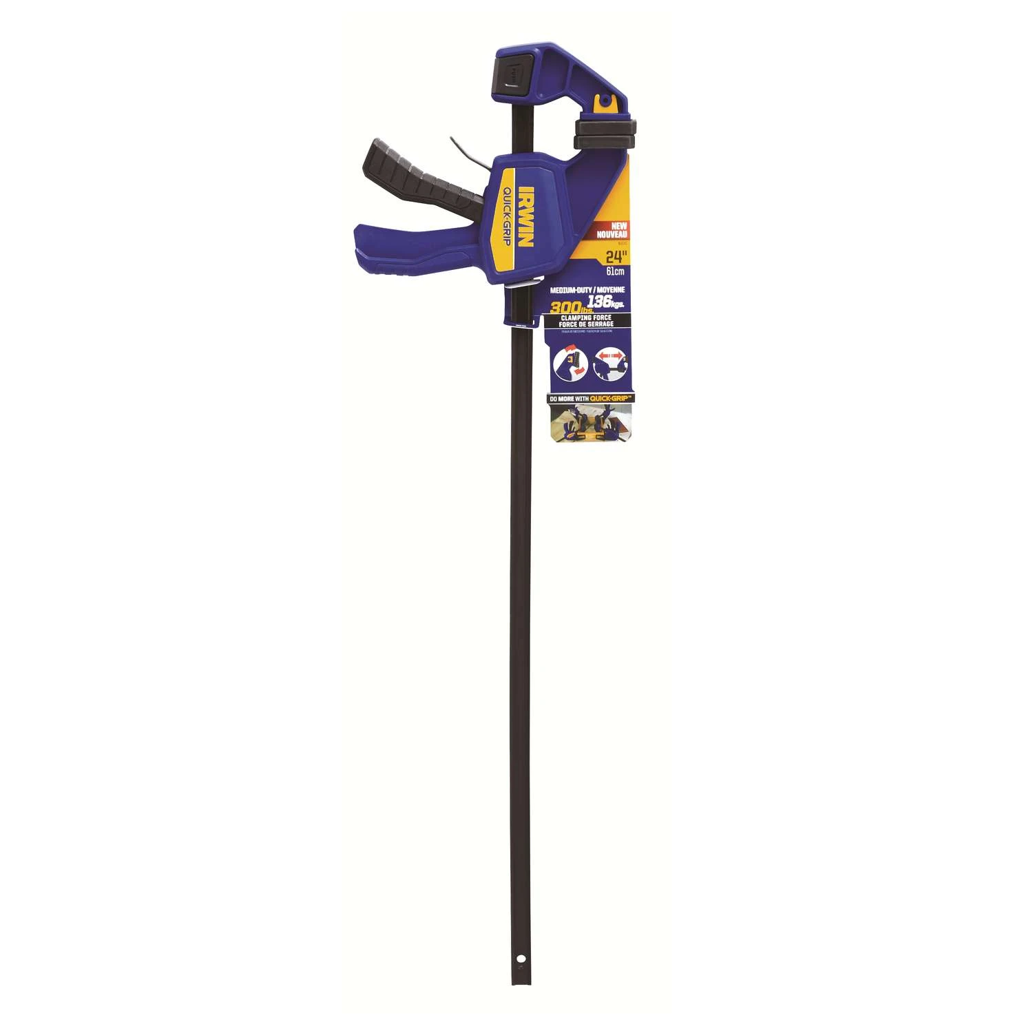 Irwin Quick-Grip 24 In. X 3-1/2 In. D Bar Clamp 300 Lb 5 Irwin Quick-Grip 24 In. X 3-1/2 In. D Bar Clamp 300 Lb - Image 3