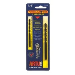 ARTU Porcelain Plus 1/4 In. X 4-1/8 In. L Tungsten Carbide Tipped Glass And Tile Bit Set Straight Sh