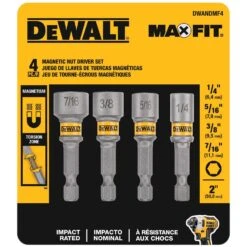DeWalt Maxfit 2 In. L Steel Nut Setter Nut Driver Set 4 Pc