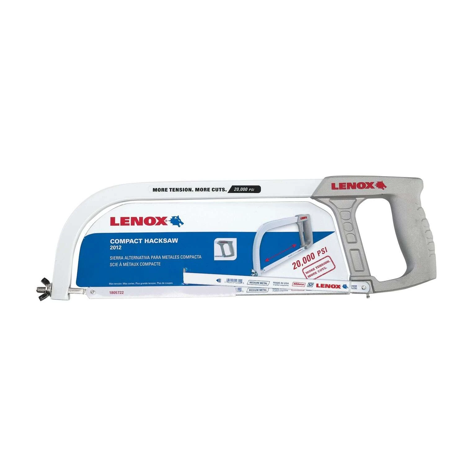Lenox 12 In. Bi-Metal Compact Hacksaw White 1 Pc 3 Lenox 12 In. Bi-Metal Compact Hacksaw White 1 Pc