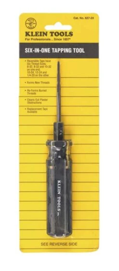 Klein Tools Tapping Tool 6-32, 8-32, 10-32, 10-24, 12-24, 1/4-20 1 Pc