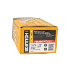 Bostitch StrapShot 1-1/2 In. 10 Ga. Paper Strip Brite Metal Connector Nails 35 Deg 1,000 Pk -DeWALT Outlet bcbb2549 8bf1 42de b042 feec26bc9868