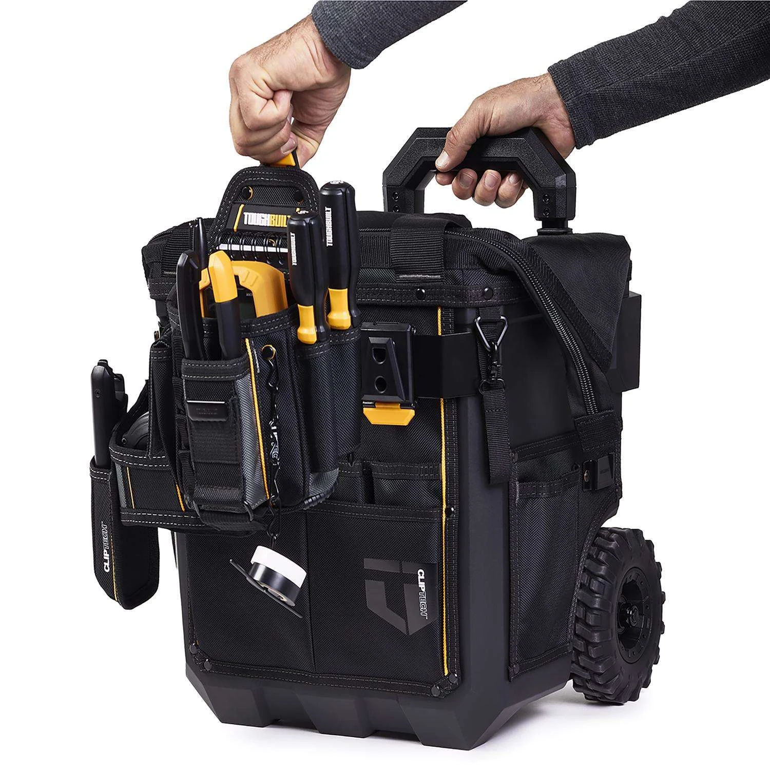 ToughBuilt 17.91 In. W X 19.69 In. H Polyester/Polypropylene Massive Mouth Roller Tool Bag 21 Pocket 5 ToughBuilt 17.91 In. W X 19.69 In. H Polyester/Polypropylene Massive Mouth Roller Tool Bag 21 Pocket - Image 3