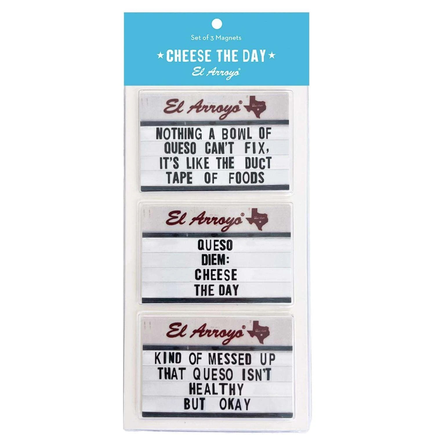 El Arroyo 9 In. L X 4 In. W Cheese The Day Button Magnets 3 Pc 3 El Arroyo 9 In. L X 4 In. W Cheese The Day Button Magnets 3 Pc