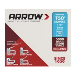 Arrow T50 3/8 In. W X 1/4 In. L 18 Ga. Flat Crown Heavy Duty Staples 5000 Pk -DeWALT Outlet c5bee969 1d29 4b63 9256 7485568fe2bb