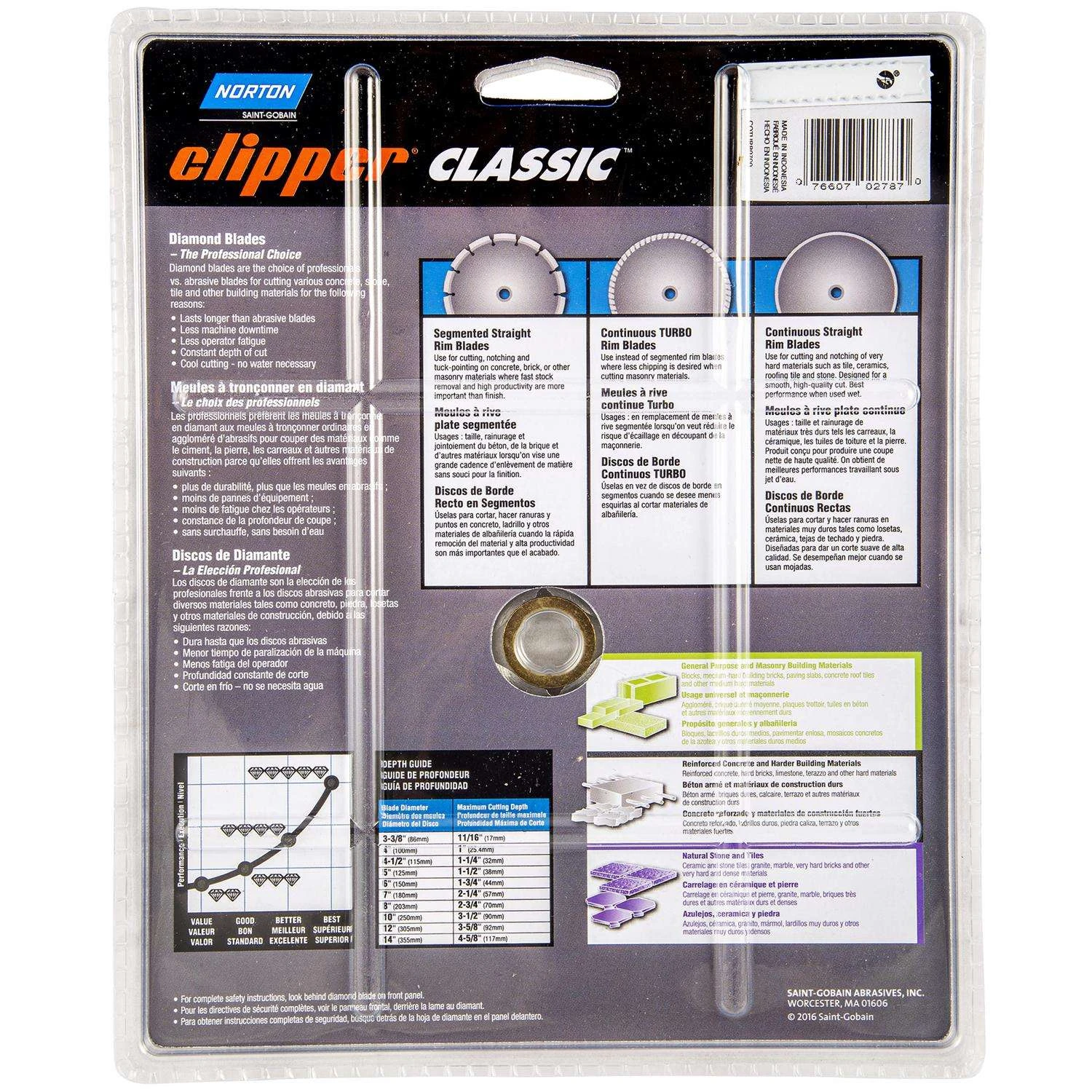 Norton Clipper 7 In. D X 5/8 And 7/8 In. Diamond Turbo Rim Circular Saw Blade 1 Pk 5 Norton Clipper 7 In. D X 5/8 And 7/8 In. Diamond Turbo Rim Circular Saw Blade 1 Pk - Image 3