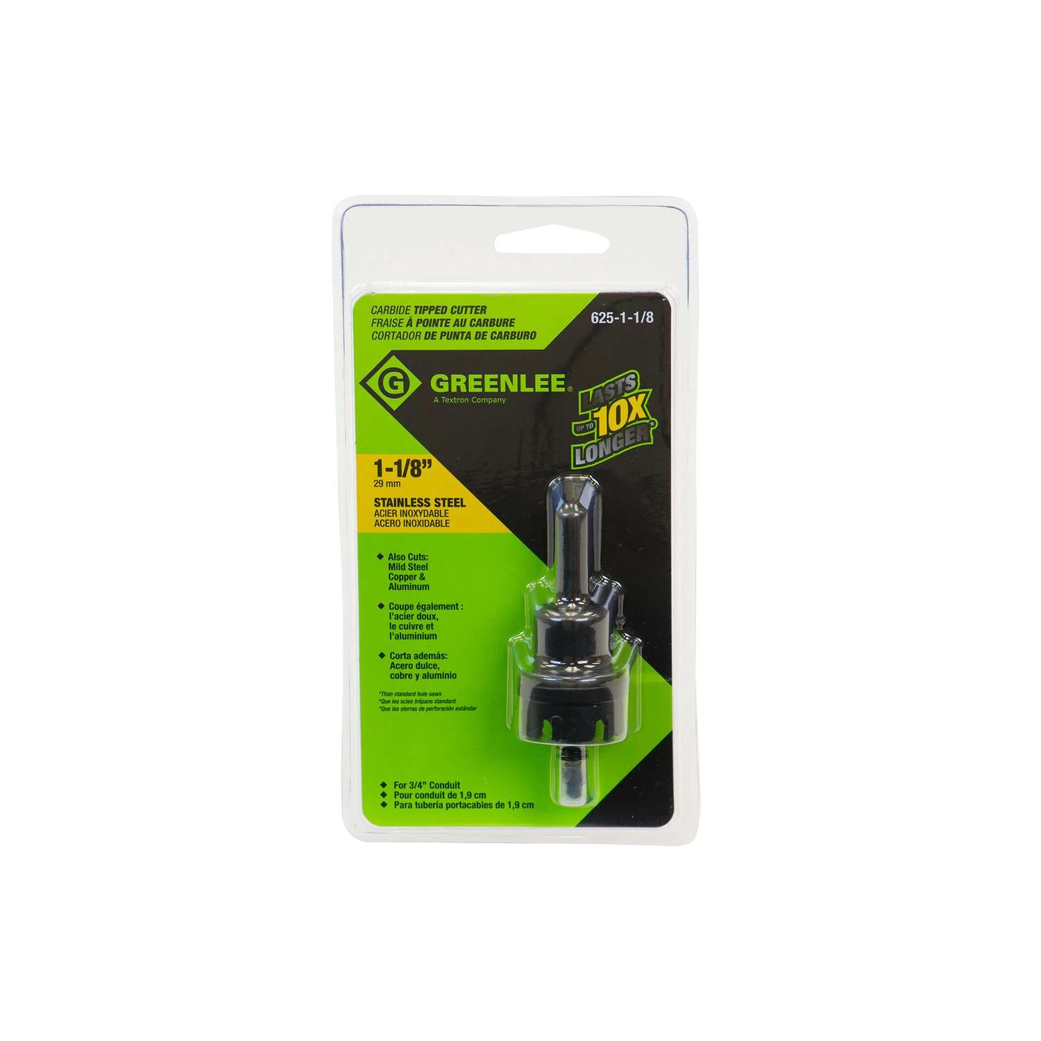 GREENLEE 1-1/8 In. Carbide Tipped Hole Cutter 1 Pc 5 GREENLEE 1-1/8 In. Carbide Tipped Hole Cutter 1 Pc - Image 3
