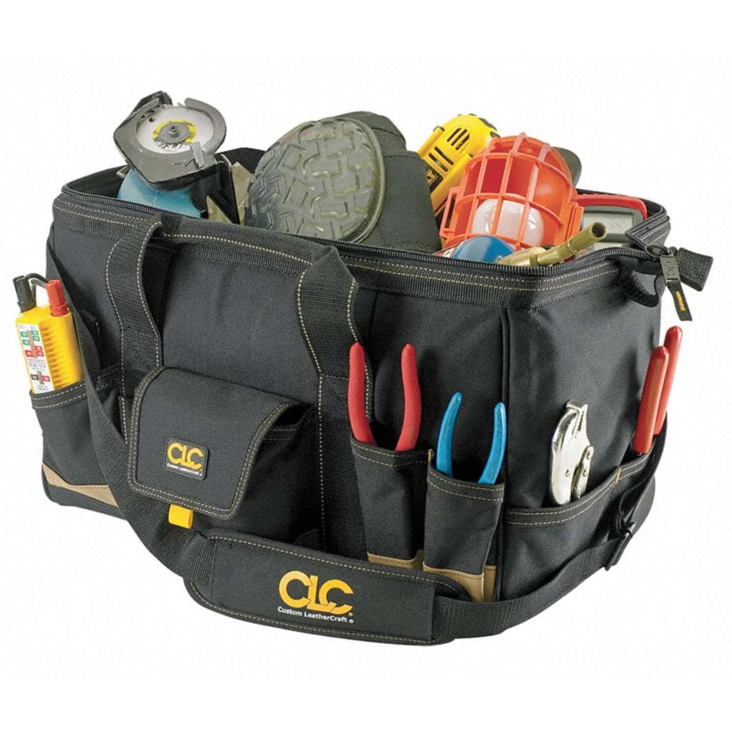 CLC 11 In. W X 12 In. H Polyester Tool Bag 25 Pocket Black/Tan 1 Pc 4 CLC 11 In. W X 12 In. H Polyester Tool Bag 25 Pocket Black/Tan 1 Pc - Image 2