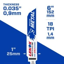 LENOX METALWOLF 6 In. Bi-Metal WAVE EDGE Reciprocating Saw Blade 18 TPI 5 Pk -DeWALT Outlet d06dd168 5492 40d7 a3d8 15019fa86d78