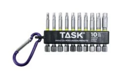 Task Tools Torx 2 In. L Carabiner Bit Clip Steel 10 Pc