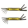 Stanley Multi-Size Metric And SAE Fold-Up Locking Hex Key Set 17 Pc