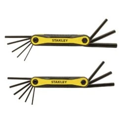 Stanley Multi-Size Metric And SAE Fold-Up Locking Hex Key Set 17 Pc