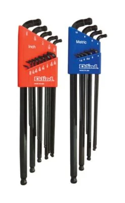 Eklind Double-Ball-Hex-L Assorted Metric And SAE Long Arm Double Ball Hex L-Key 22 Pc