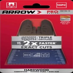 Arrow Pro 2-11/16 In. High Carbon Steel Semi-Circle Japanese Blade Hardwood 10 Pc