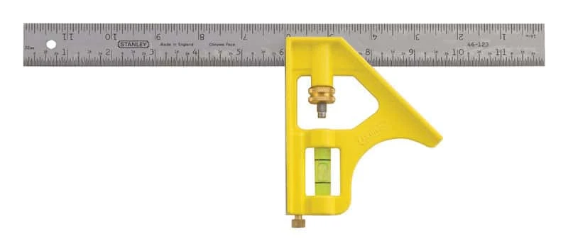 Stanley 12 In. L X 3 In. H Steel English Combination Square 5 Stanley 12 In. L X 3 In. H Steel English Combination Square - Image 3