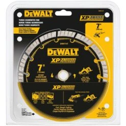 DeWalt XP Extended Performance 7 In. D X 5/8 In. Diamond Turbo Segmented Cut-Off Blade 1 Pc