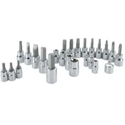 Craftsman 1/4 And 3/8 In. Drive 6 Point Socket And Bit Set 25 Pc