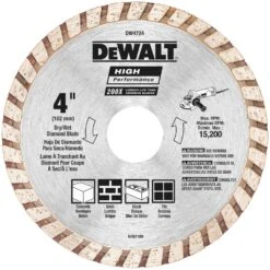 DeWalt High Performance 4 In. D X 20 Mm Diamond Masonry Cut-Off Blade 1 Pc