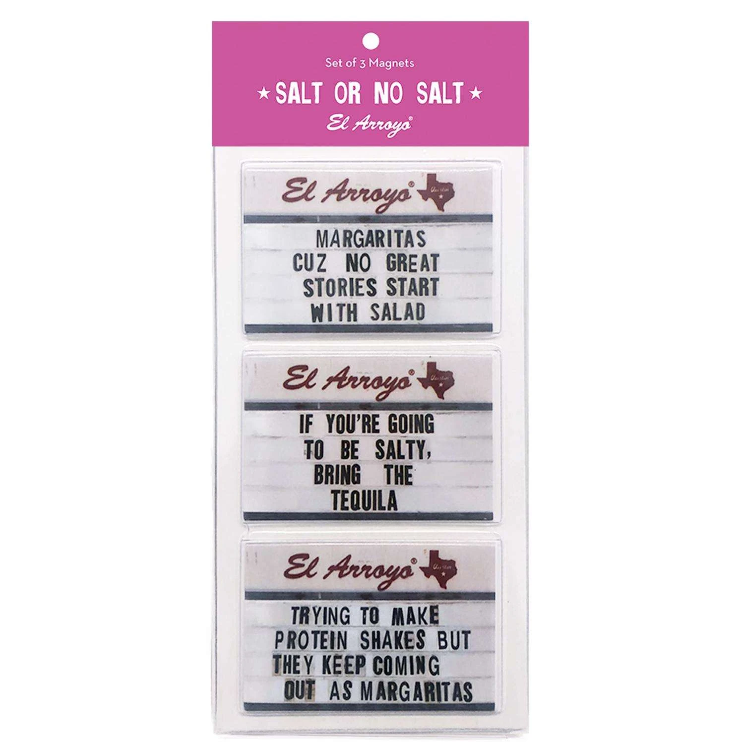 El Arroyo 9 In. L X 4 In. W Salt Or No Salt Button Magnets 3 Pc 3 El Arroyo 9 In. L X 4 In. W Salt Or No Salt Button Magnets 3 Pc