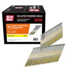 Grip-Rite 3 In. Angled Strip Bright Framing Nails 30 Deg 4000 Pk -DeWALT Outlet ffd55069 35b7 4632 a49b 175174e251c2